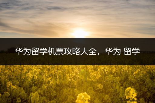 华为留学机票攻略大全，华为 留学