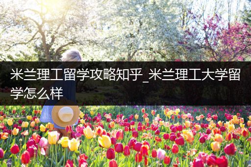 米兰理工留学攻略知乎_米兰理工大学留学怎么样