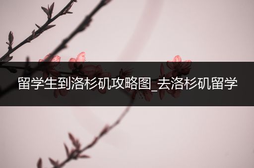 留学生到洛杉矶攻略图_去洛杉矶留学