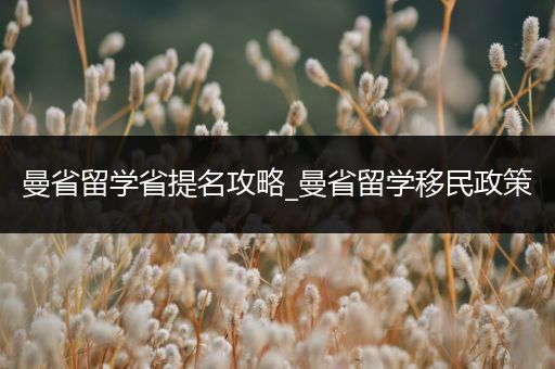 曼省留学省提名攻略_曼省留学移民政策
