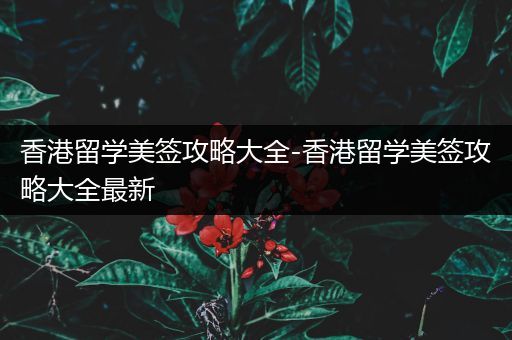 香港留学美签攻略大全-香港留学美签攻略大全最新