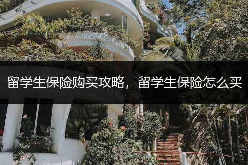留学生保险购买攻略，留学生保险怎么买