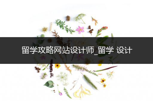 留学攻略网站设计师_留学 设计