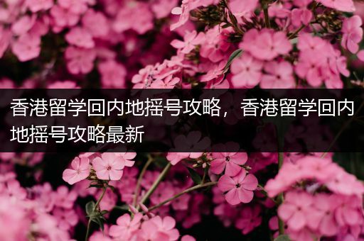 香港留学回内地摇号攻略，香港留学回内地摇号攻略最新