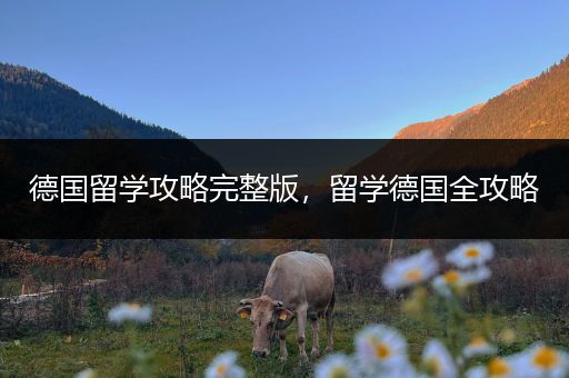 德国留学攻略完整版，留学德国全攻略