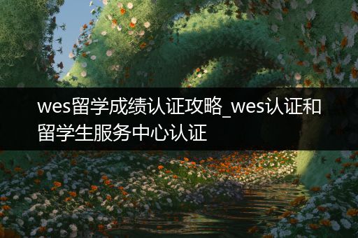 wes留学成绩认证攻略_wes认证和留学生服务中心认证