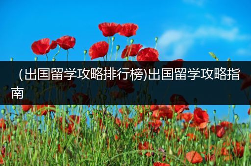 （出国留学攻略排行榜)出国留学攻略指南