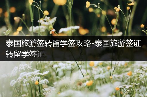 泰国旅游签转留学签攻略-泰国旅游签证转留学签证