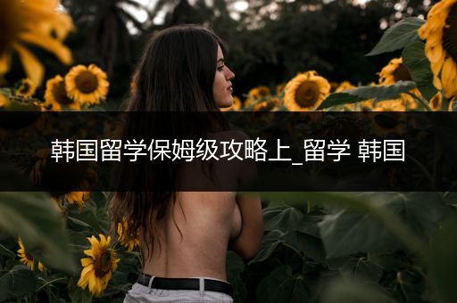 韩国留学保姆级攻略上_留学 韩国