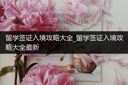 留学签证入境攻略大全_留学签证入境攻略大全最新
