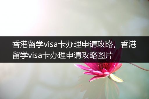 香港留学visa卡办理申请攻略，香港留学visa卡办理申请攻略图片