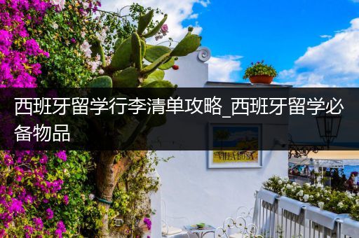 西班牙留学行李清单攻略_西班牙留学必备物品