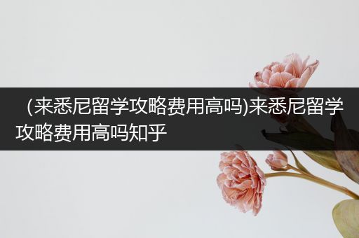 （来悉尼留学攻略费用高吗)来悉尼留学攻略费用高吗知乎