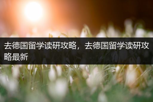 去德国留学读研攻略，去德国留学读研攻略最新