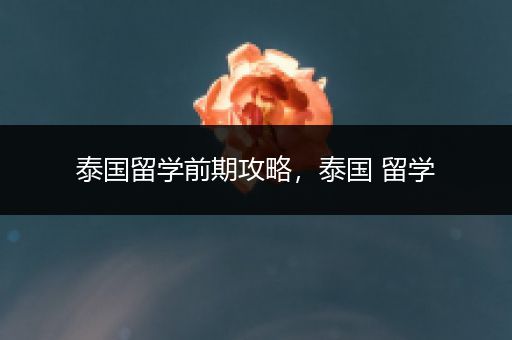泰国留学前期攻略，泰国 留学