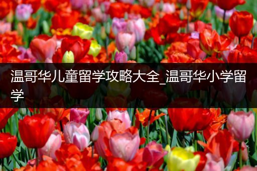 温哥华儿童留学攻略大全_温哥华小学留学