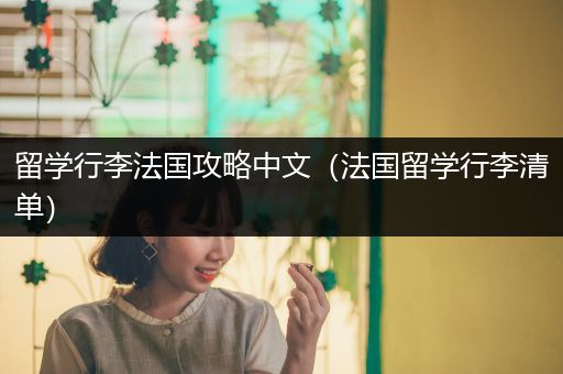 留学行李法国攻略中文（法国留学行李清单）