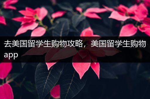 去美国留学生购物攻略，美国留学生购物app