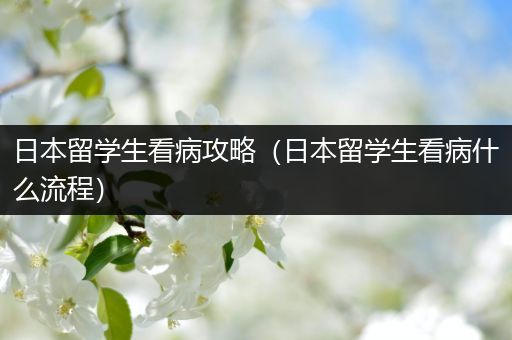 日本留学生看病攻略（日本留学生看病什么流程）