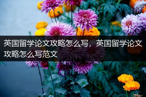 英国留学论文攻略怎么写，英国留学论文攻略怎么写范文