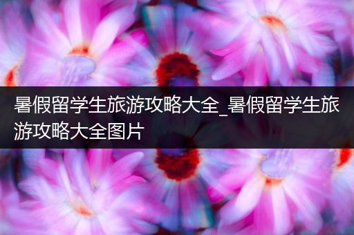 暑假留学生旅游攻略大全_暑假留学生旅游攻略大全图片