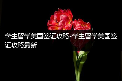 学生留学美国签证攻略-学生留学美国签证攻略最新