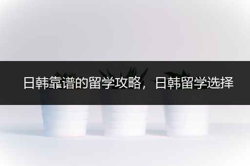 日韩靠谱的留学攻略，日韩留学选择