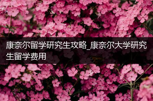 康奈尔留学研究生攻略_康奈尔大学研究生留学费用