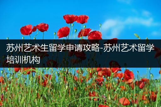 苏州艺术生留学申请攻略-苏州艺术留学培训机构