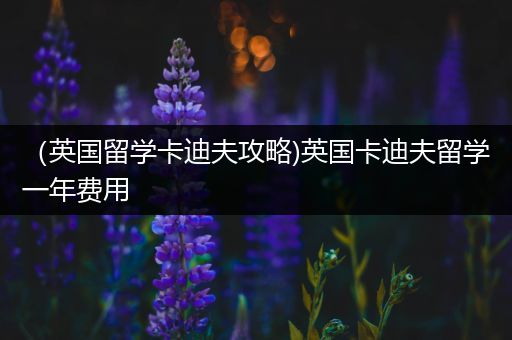 （英国留学卡迪夫攻略)英国卡迪夫留学一年费用