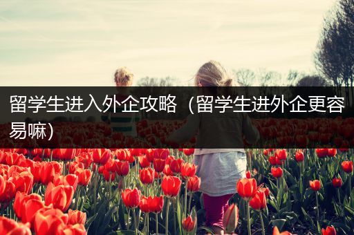留学生进入外企攻略（留学生进外企更容易嘛）