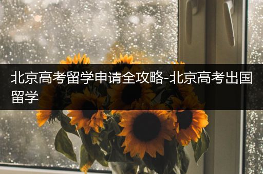 北京高考留学申请全攻略-北京高考出国留学