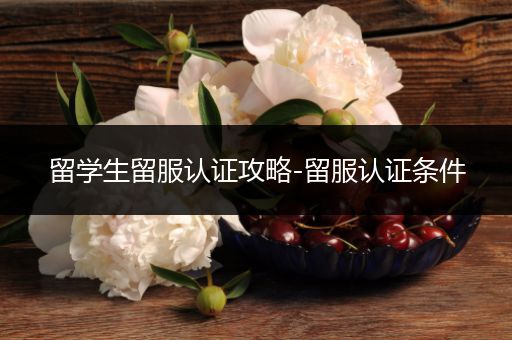 留学生留服认证攻略-留服认证条件