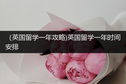 （英国留学一年攻略)英国留学一年时间安排