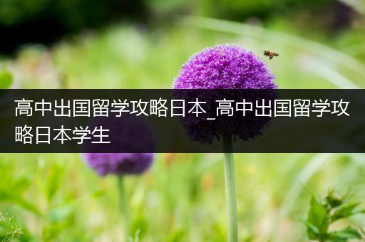 高中出国留学攻略日本_高中出国留学攻略日本学生
