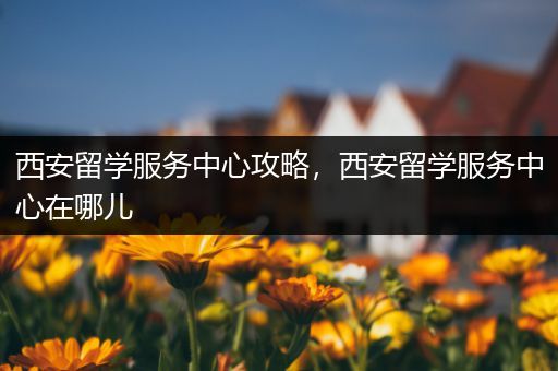 西安留学服务中心攻略，西安留学服务中心在哪儿