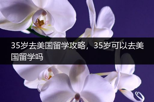 35岁去美国留学攻略，35岁可以去美国留学吗