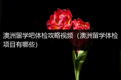 澳洲留学吧体检攻略视频（澳洲留学体检项目有哪些）
