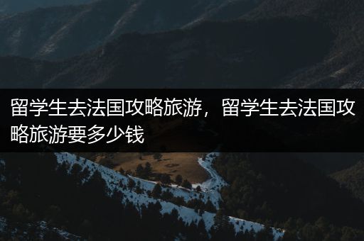留学生去法国攻略旅游，留学生去法国攻略旅游要多少钱