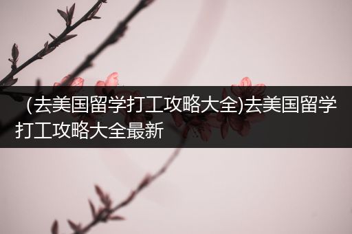 （去美国留学打工攻略大全)去美国留学打工攻略大全最新