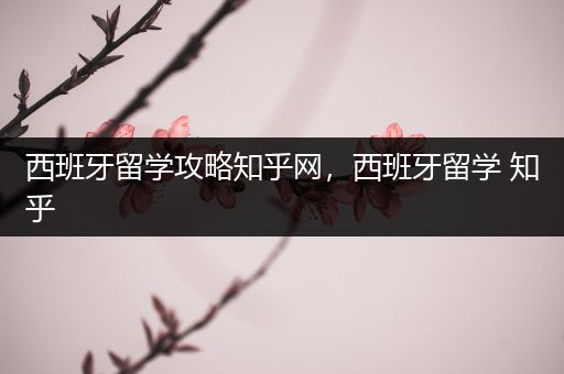 西班牙留学攻略知乎网，西班牙留学 知乎