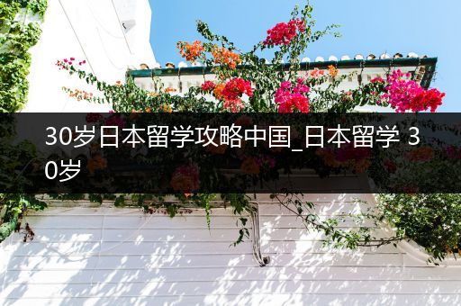 30岁日本留学攻略中国_日本留学 30岁