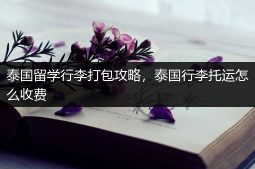 泰国留学行李打包攻略，泰国行李托运怎么收费