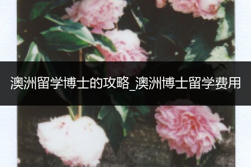 澳洲留学博士的攻略_澳洲博士留学费用