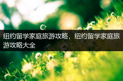 纽约留学家庭旅游攻略，纽约留学家庭旅游攻略大全