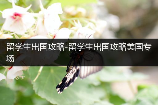 留学生出国攻略-留学生出国攻略美国专场