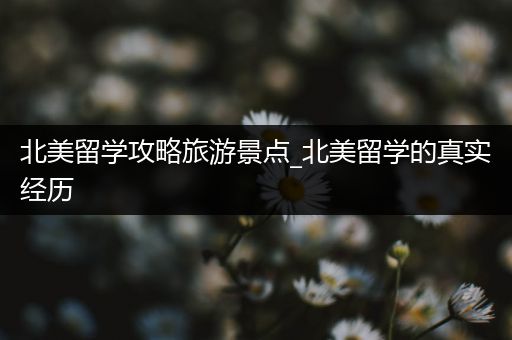 北美留学攻略旅游景点_北美留学的真实经历
