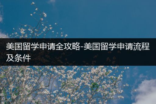 美国留学申请全攻略-美国留学申请流程及条件