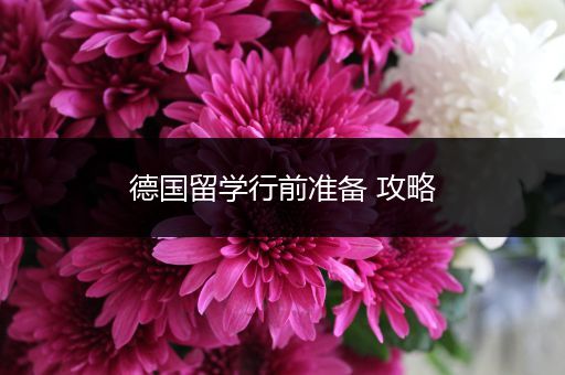 德国留学行前准备 攻略