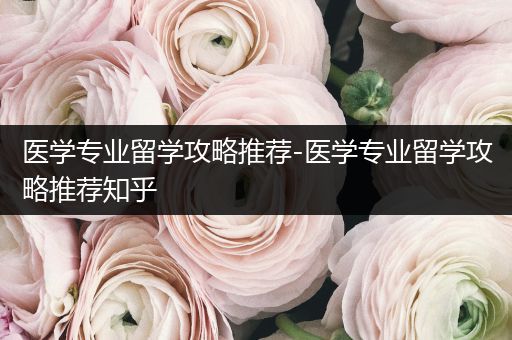 医学专业留学攻略推荐-医学专业留学攻略推荐知乎